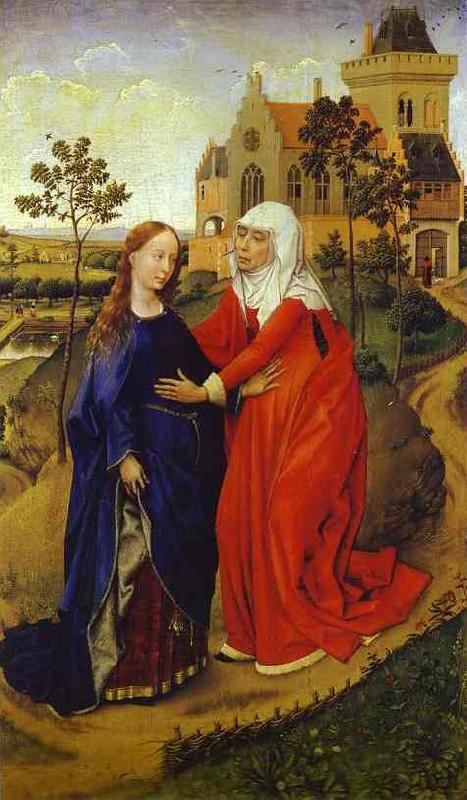 Rogier van der Weyden Visitation of Mary  e oil painting picture